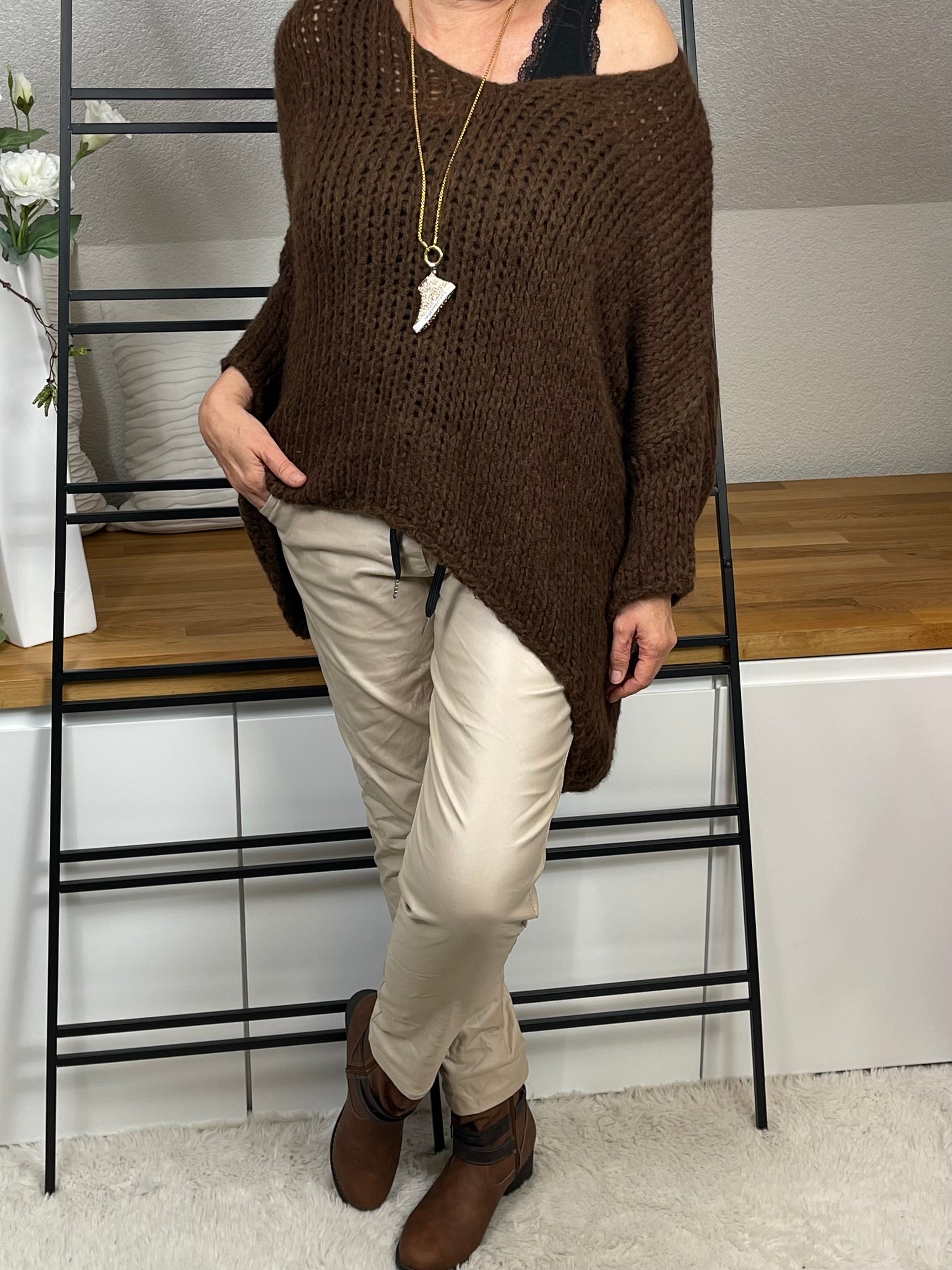 Damen - Pullover „Flauschi“ Einheitsgrösse Gr. 38 - 48 + in vielen Farben