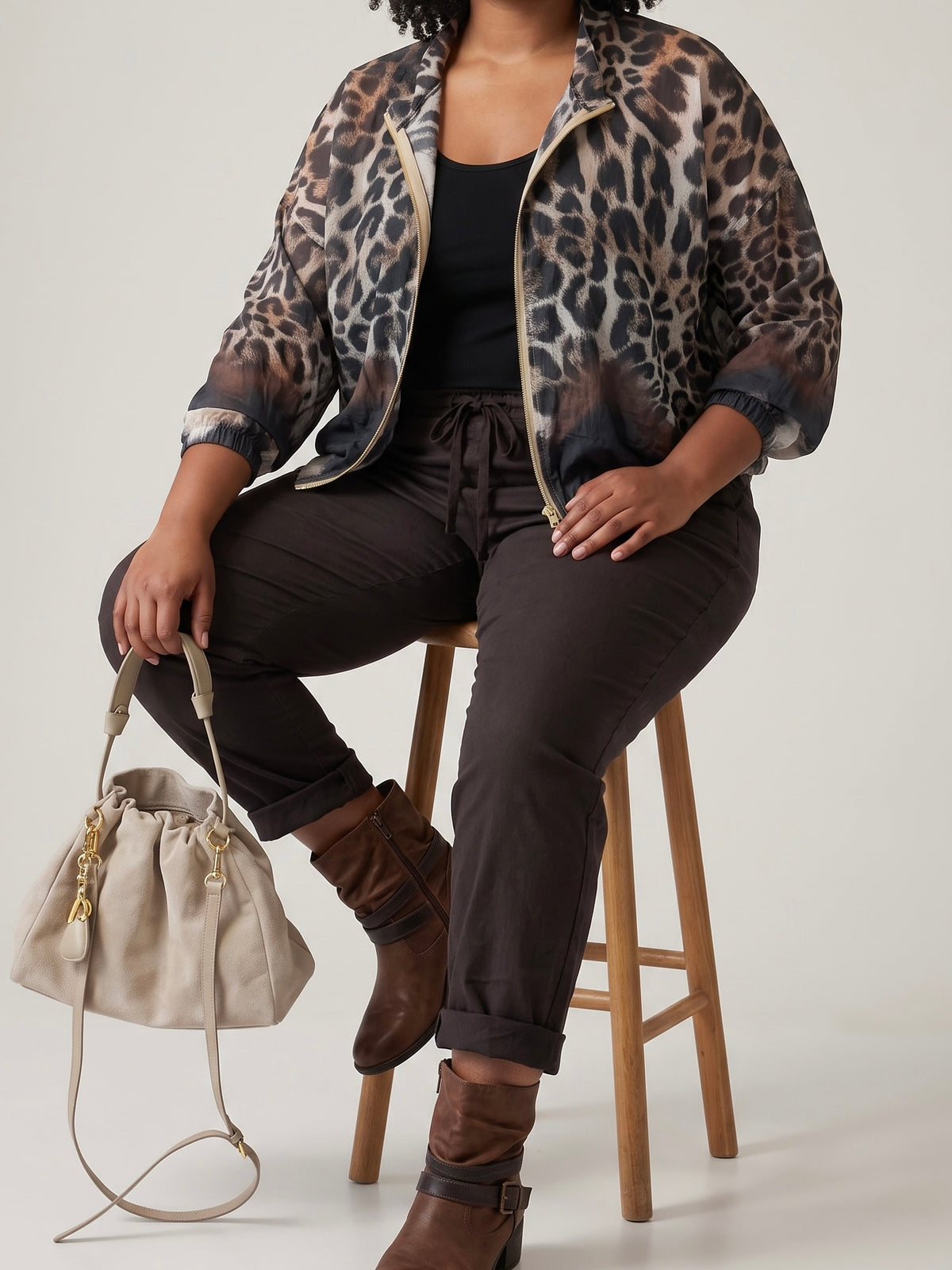 Elegante Blusen - Jacke mit „Animal Print“ in 3 Varianten