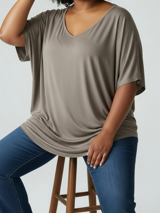 Lässiges V - Shirt in 4 Farben
