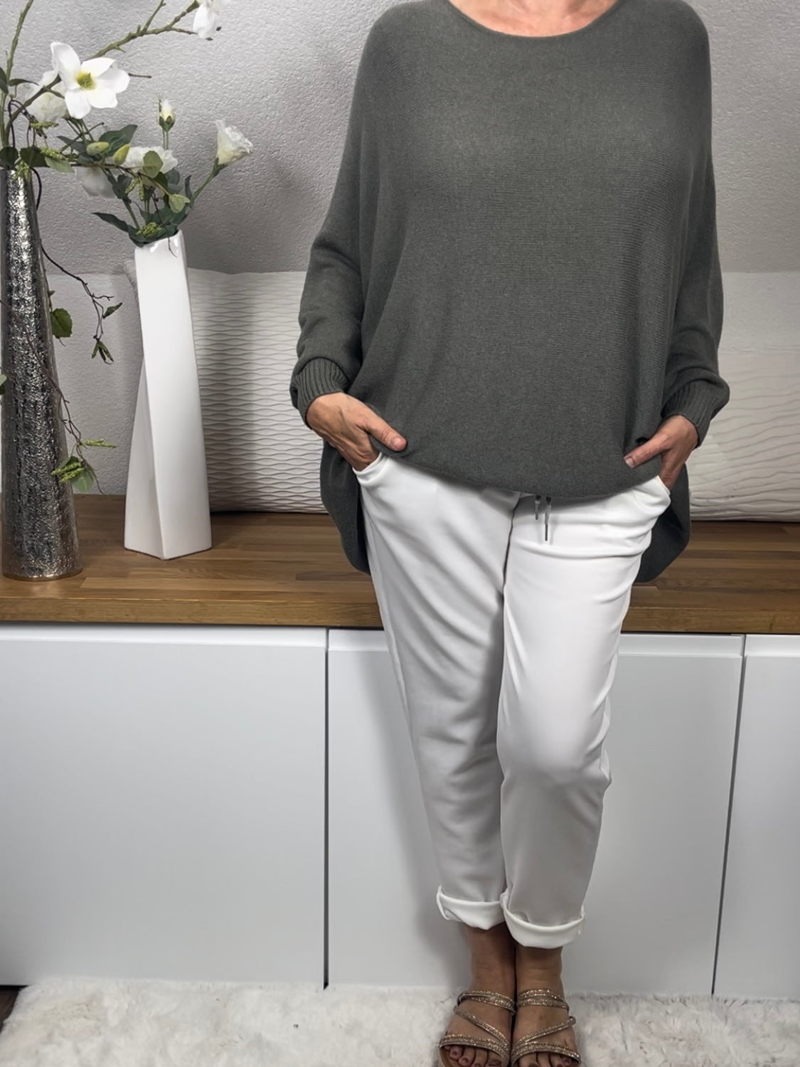 Damen - Pullover „Fluffi“ Einheitsgrösse Gr. 38 - 48 in 12 Farben