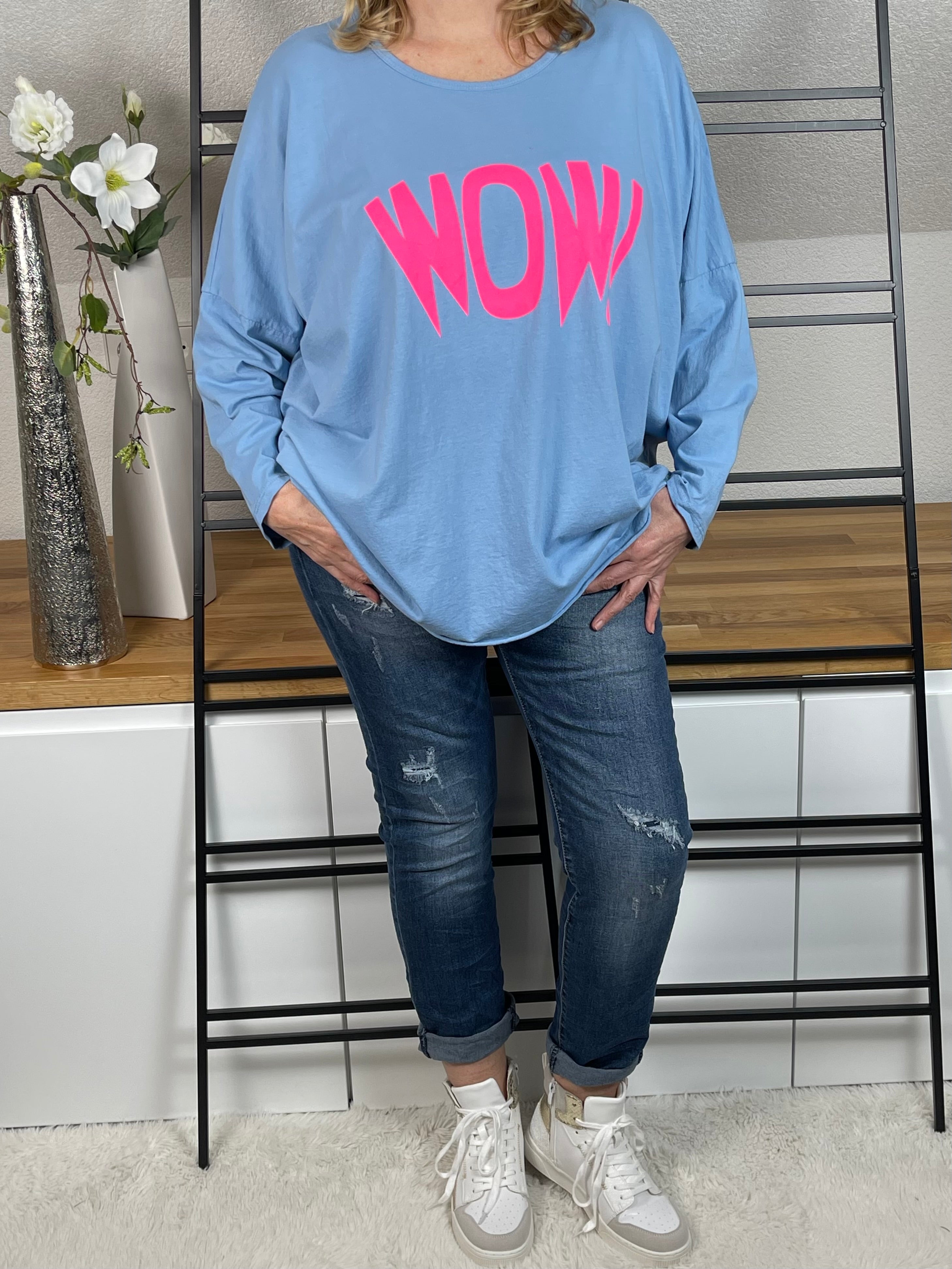 !!!!KEINE RETOURE MÖGLICH!!!! 
Maxi - Shirt „WOW“ Einheitsgrösse Gr. 38 - 48