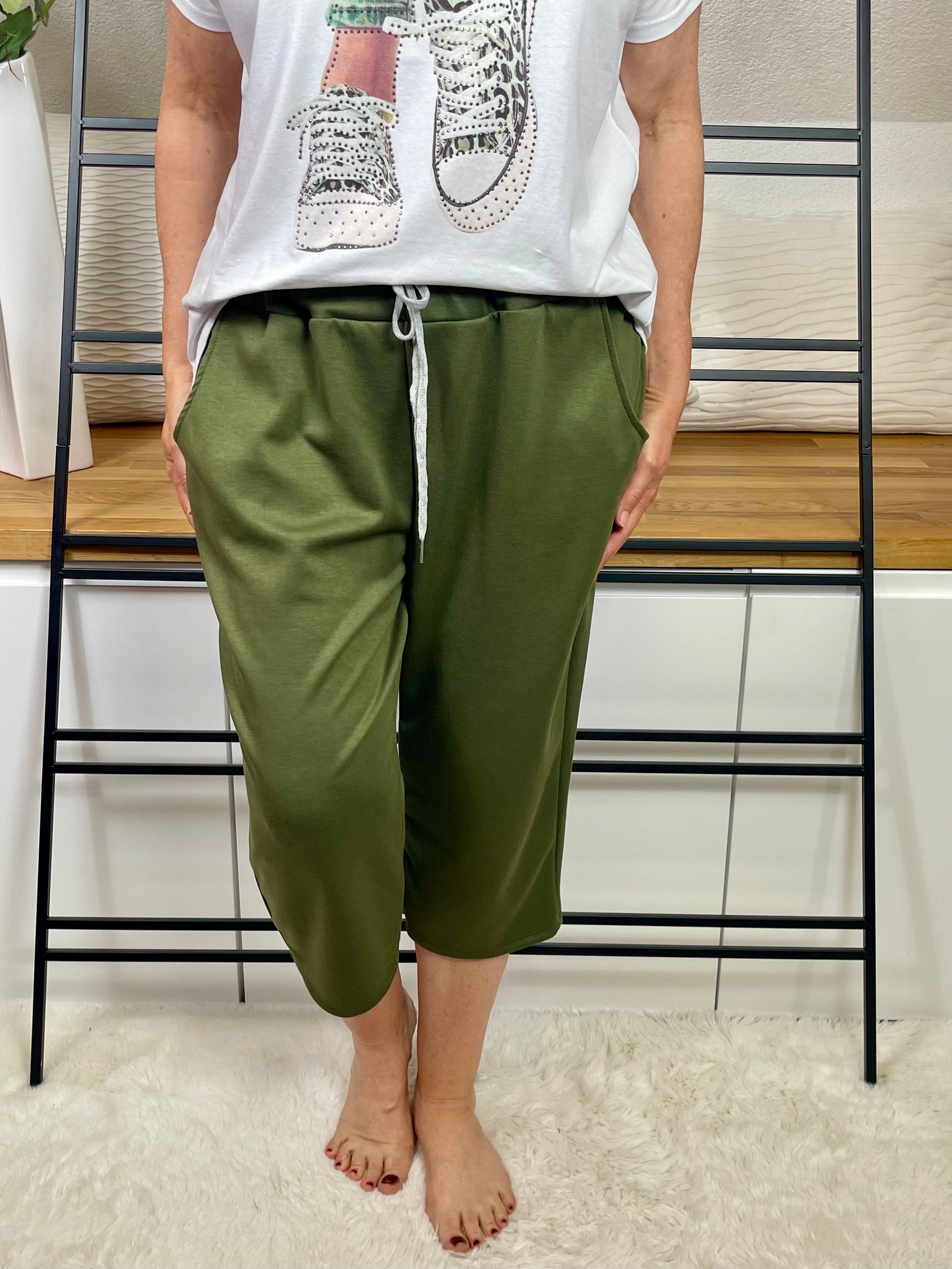 Damen 3/4 Jogpant „Fluffi“ Einheitsgrösse Gr. 42 - 48 in 10 Farben