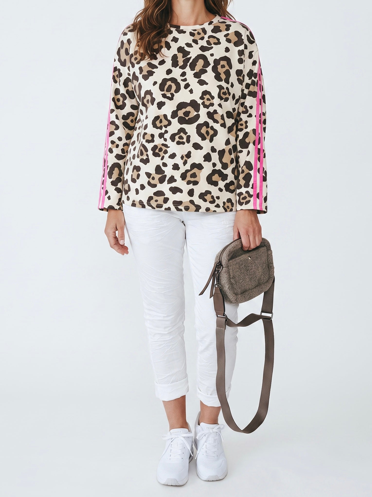 Pullover „Animalprint“ in braun - natur