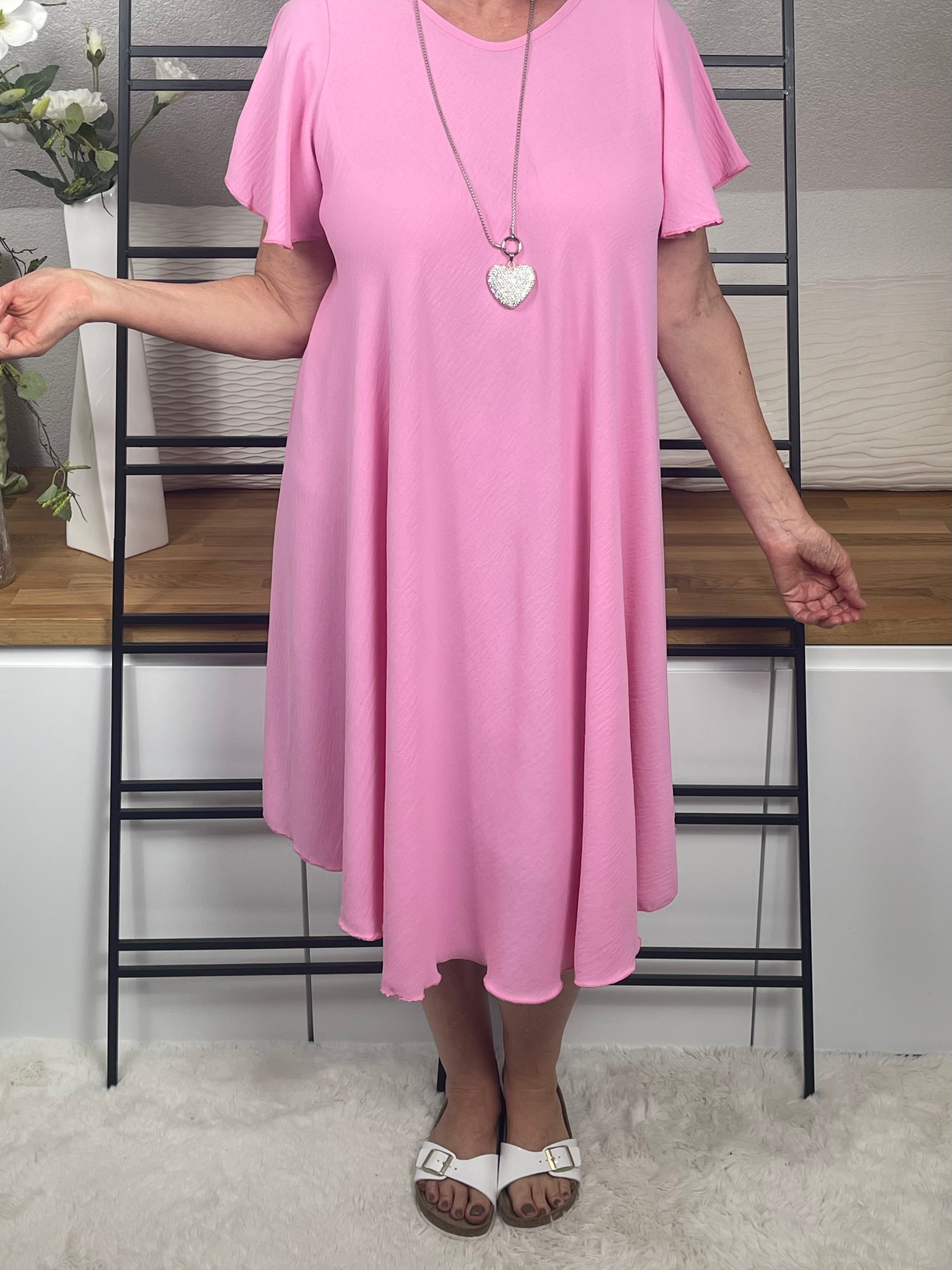 !!!!KEINE RETOURE MÖGLICH!!!! Damen - Kleid leichte A - Form Einheitsgröße Gr. 38 - 44 in 4 Farben