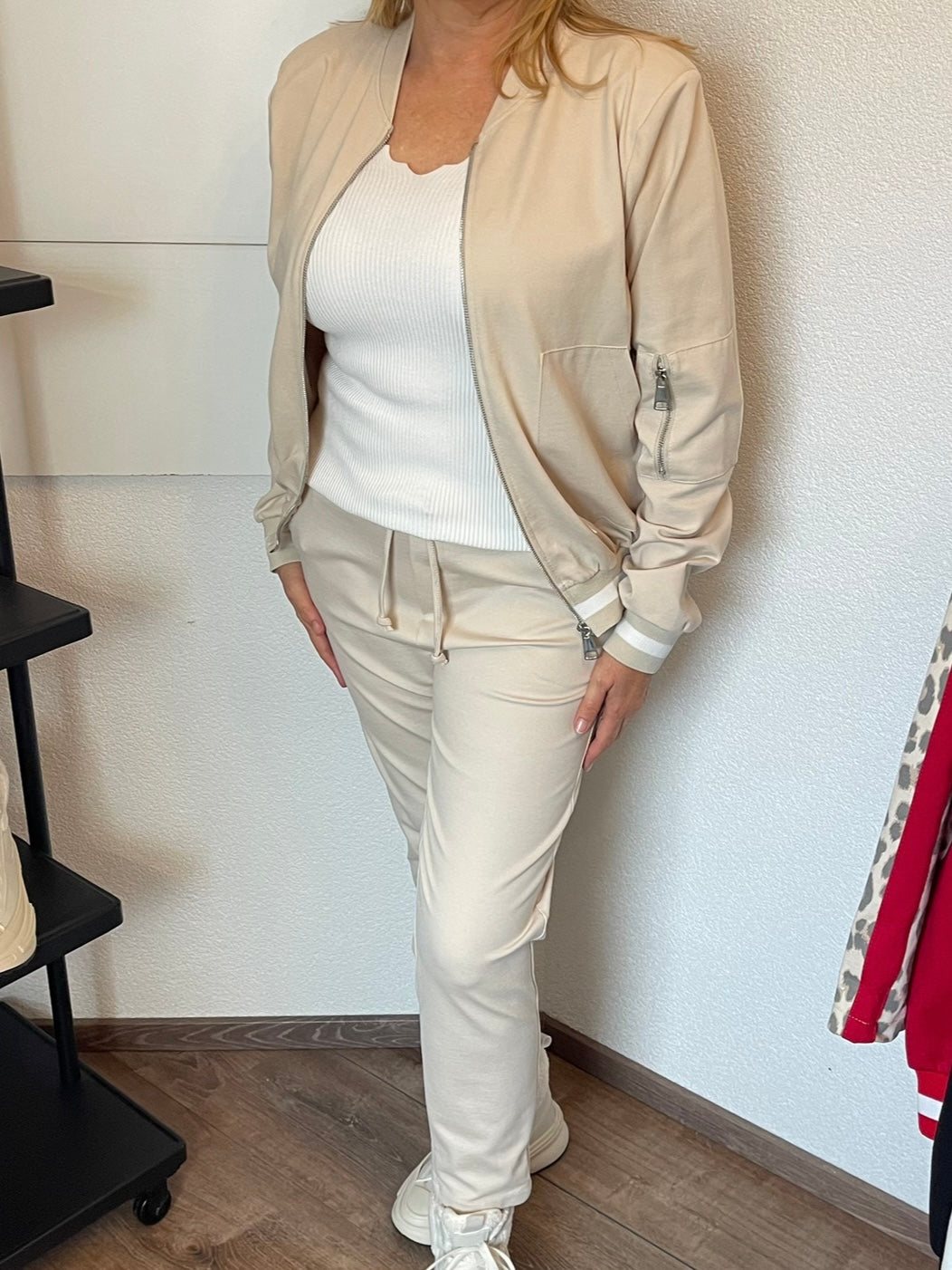 Damen - Jogpant - passend zum Hosenanzug „Tessa“ Grösse in hellbeige