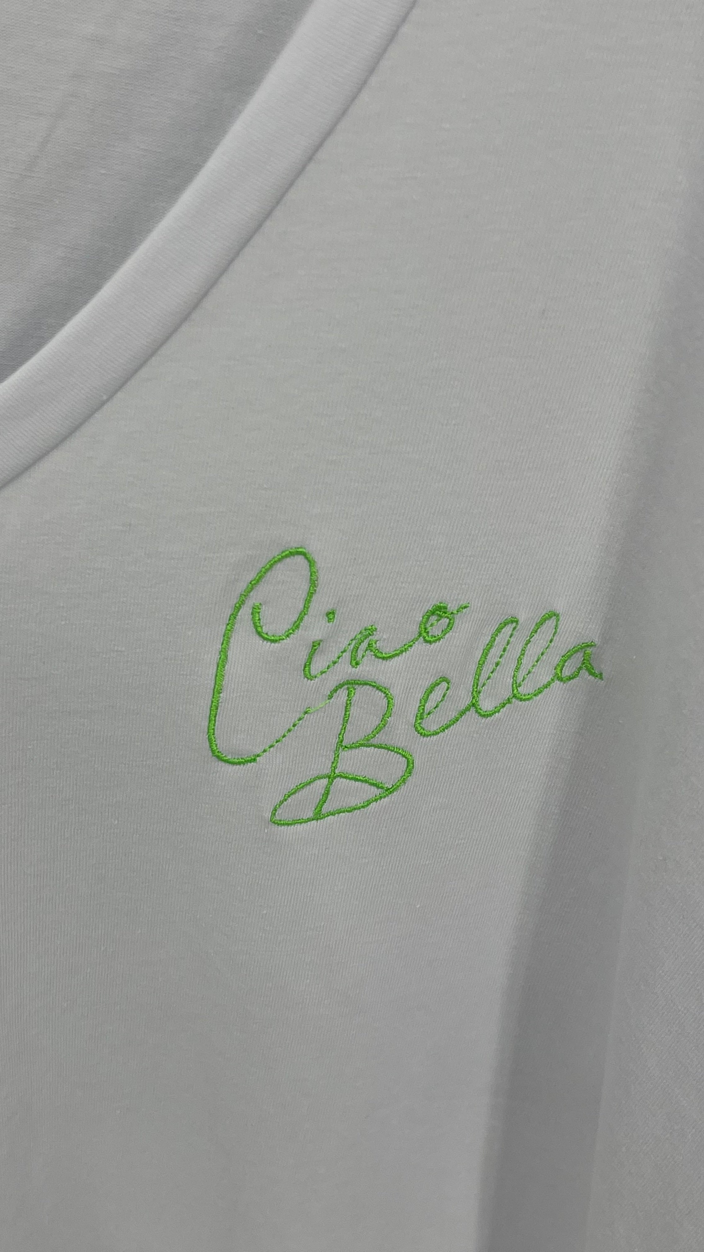 !!!!KEINE RETOURE MÖGLICH!!!! 
T - Shirt „Ciao Bella“  Einheitsgrösse Gr. 36 - 42/44 in 4 Farben