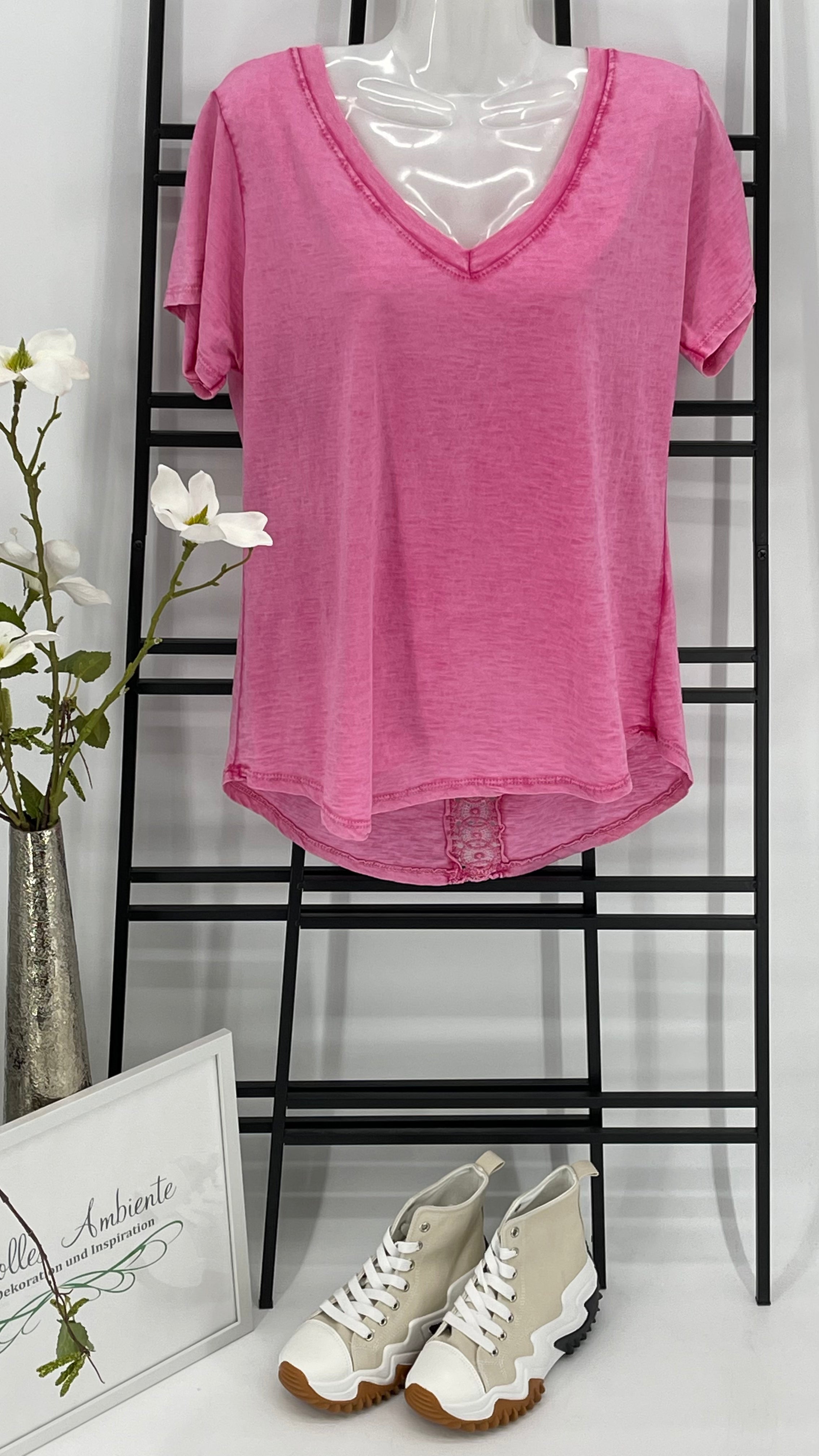 !!!!KEINE RETOURE MÖGLICH!!!! 
T - Shirt mit Rückenspitze Einheitsgrösse Gr. 36 - 40/42 in 3 Farben